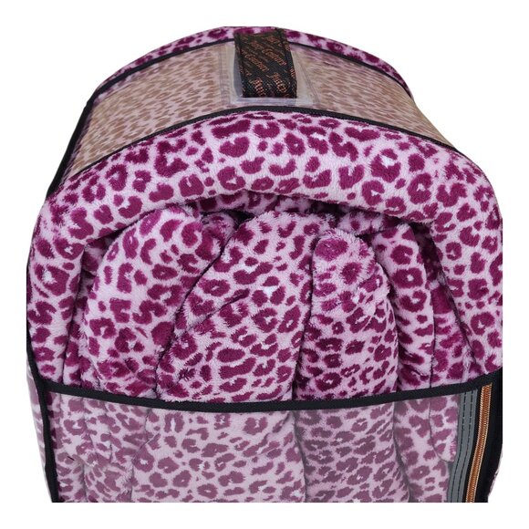 Juicy Couture King Plush Sheet Set Leopard Print Ultra Plush & Cozy Purple - Picture 7 of 8